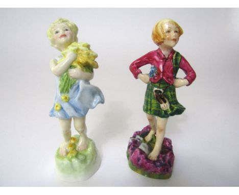 Two Royal Worcester figures both designed by F G Doughty - Scotland 3104 and England 3075