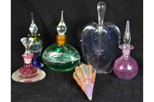 Australian Art Glass Perfume Bottles Lot Art | Art Glass Perfume Bottles