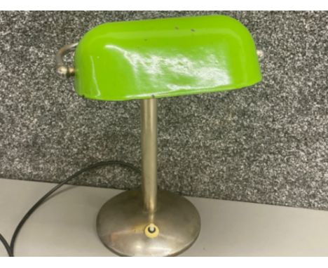 Vintage metal bankers lamp