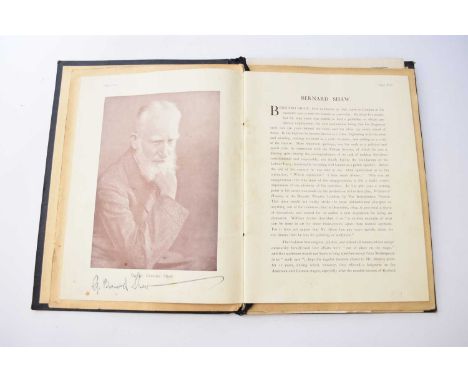 SHAW, George Bernard (1856-1950), playwright and author. Signature on printed portrait in Malvern Festival Programme, 1929. W