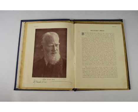 SHAW, George Bernard (1856-1950), playwright and author. Signature on printed portrait in Malvern Festival Programme, 1930. P