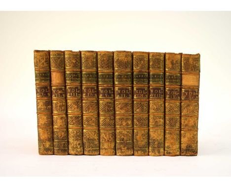 SHAKESPEARE, William. Works. Edited by Edward Capell. 10 vols, J &amp; R Tonson (Colophon: From the Press of Dryden Leach, in