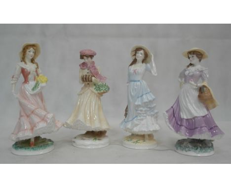 Four Royal Worcester figurines: 'The Four Seasons' 