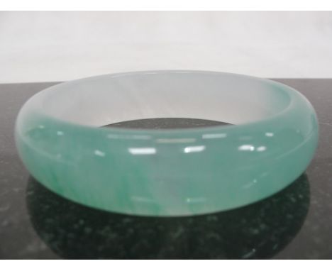 A Jadeite Bangle:
Aqua blue, green & white, 62mm