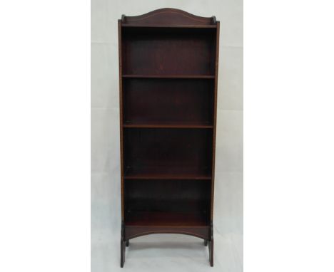 An Edwardian inlaid five-shelf bookcase