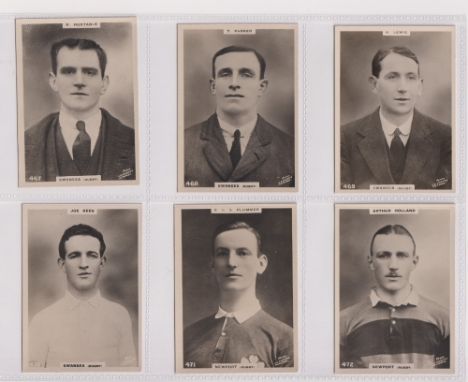 Cigarette cards, Phillips, Footballers (all Black oval back), 'L' size, 12 different cards, Welsh Ruby Teams, Swansea (4), Ne