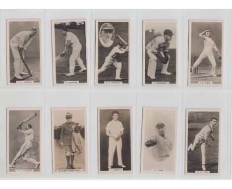 Trade cards, Boy's Magazine, two sets, Famous Cricketers Series includes Baden-Powell (10 cards) &amp; Famous Footballers Ser