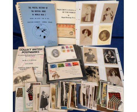 Postcards and First Day Covers, 150+ assorted postcards to include glamour, shipping, advertising, London scenes, topographic