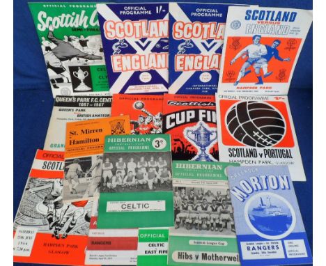 Football programmes, a selection of 15 Scottish programmes inc. Rangers v Dundee Cup Final 1964, Scotland v England 1960 and 