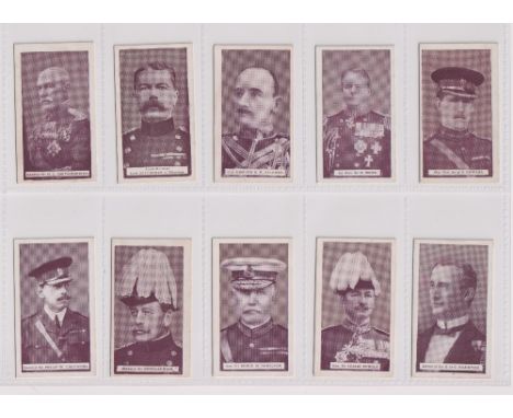 Cigarette cards, Wills (Scissors), Britain's Defenders (Red back), Wills handbook item no 51, ref C-1 (set, 50 cards with ten