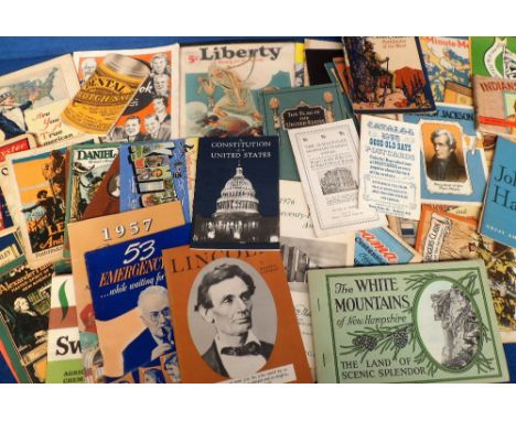 Ephemera, 50+ USA related advertising and other ephemera items to include a 1937 Liberty calendar, die cut Dental Scotch Snuf