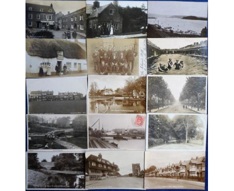 Postcards, a mixed UK topographical collection of 85+ cards, with many street scenes, villages &amp; views, RP's inc. The Lod