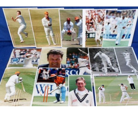 Cricket press photographs, a collection of approx. 200 colour &amp; b/w photos, mostly 1990's, players in action, portraits e