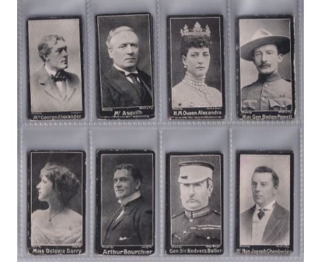 Cigarette cards, Cohen, Weenen, Celebrities (b/w, '250' backs) inc. Baden Powell, (set, 65 cards) (most with edge knocks, far