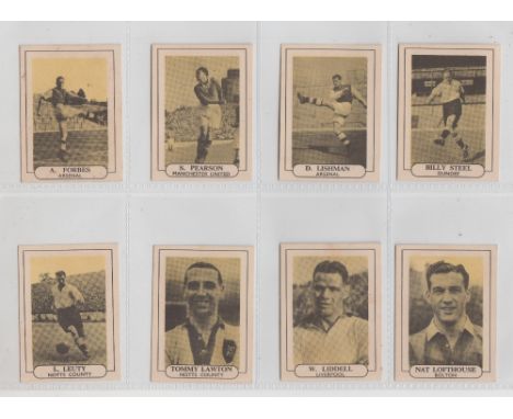 Trade cards, Wilkinson, Popular Footballers, 'M' size (set, 25 cards) (gd/vg) 