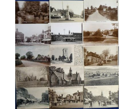 Postcards, Buckinghamshire a selection of approx. 110 cards with street scenes, villages, views, schools, army manoeuvres, ma