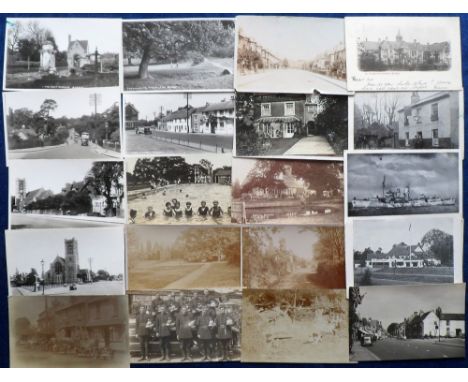 Postcards, Herts, a good mixed collection of approx. 70 cards and a few photos of Bushey Heath, Watford &amp; Oxhey Herts. RP