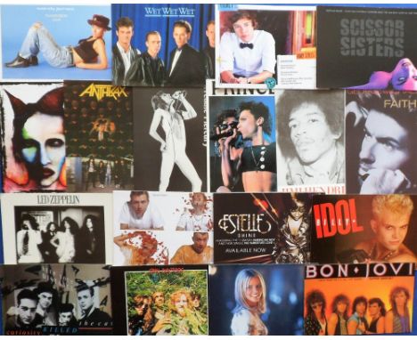 Postcards, an interesting selection of approx. 140 modern cards of pop singers (give-aways) inc. Hendrix, Abba, Oasis, Doors,