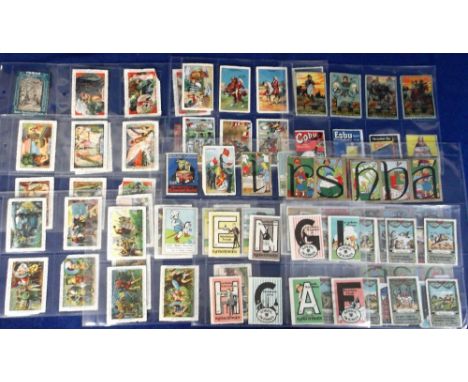 Advertising, a collection of 70+ Continental poster stamps, subjects include Fairy Tales, Military, Naval, People of the Worl