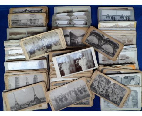 Stereoscopic Photographic Cards, circa 170 assorted cards featuring Ally Sloper, steam yacht, De Beer's diamond mine in Kimbe