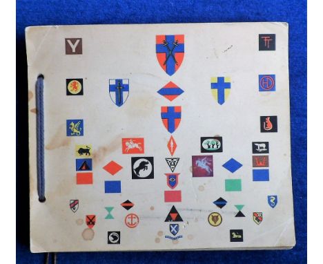 Militaria, scarce WW2 formation sign vehicle identification book printed by 'Printing and Stationery Services, 21 Army Group'