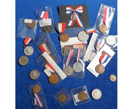 Medals and Medallions, 20+ commemorative medals and medallions to include a 1902 Edward VII and Queen Alexandra Coronation me