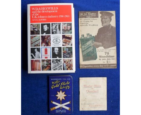Tobacco books etc, Wills, Ramblers Notebook (96 pages, vg), booklet 'Useful Hints on Association Football (slightly grubby), 