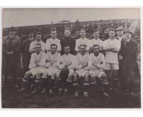 Football photograph, Stalybridge Celtic, scarce, small b/w photo showing teamgroup from 1921/22, original members of Division