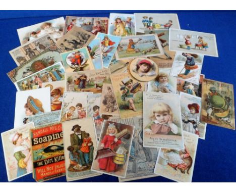 Advertising, USA Trade Cards, 40 American trade cards to include Soapine, Ayre's Cathartic Pills, Sulphur Baths, Ayre's Sarsa