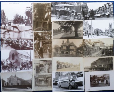 Postcards, Middlesex, a selection of approx. 80 cards and photos of the Harrow area of Middlesex with RP's of Station Rd Harr