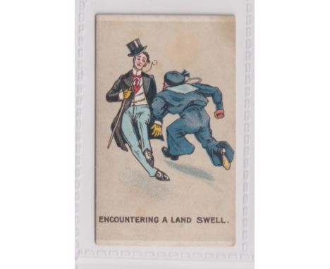 Cigarette card, Fryer &amp; Sons, Naval &amp; Military Phrases, type card, 'Encountering a land swell' (some light staining, 