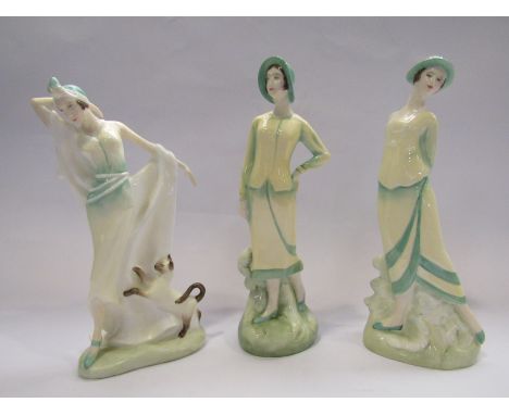 Three Royal Doulton Art Deco style ladies