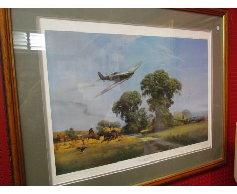 A limited edition print "Dawn of the Farm" 164/100, Frank Wootton, signed, framed and glazed, 43cm x 61cm