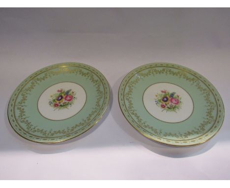 A pair of Royal Worcester hand painted plates for Asprey's