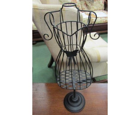 A wirework table top mannequin, 65cm tall