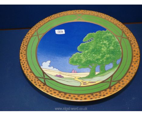 An impressive Royal Worcester large faceted centre piece 'Lazy Days' pattern from the Art Deco Collection, no. 98/250, approx