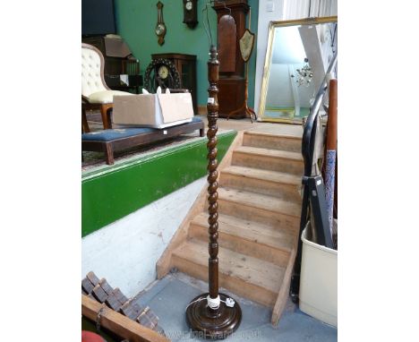 A barley twist standard lamp.