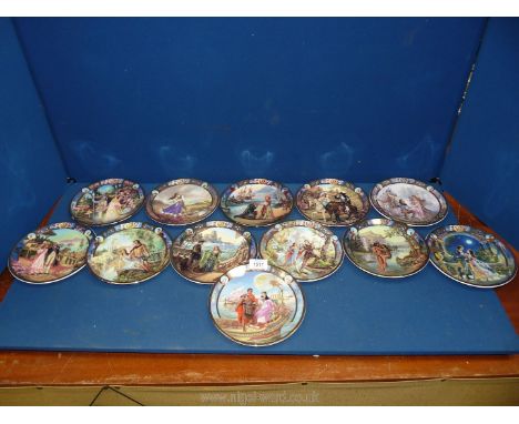 Twelve Royal Worcester plates, Legends of Love Collection.