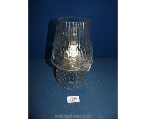 Glass table lamp. 9" tall.