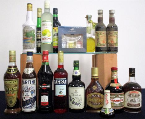 1 75-cl bt Metaxa Gold Label Export oc 1 75-cl bt Martini Bianco 1 75-cl bt Martini Rosso 1 70-cl bt Campari 1 70-cl bt Gordo