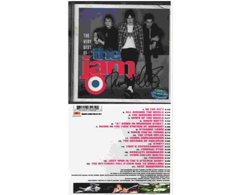 Paul Weller signed The Very Best of the Jam CD sleeve disc included with accompanying 12x8inch colour photo. Good condition. 
