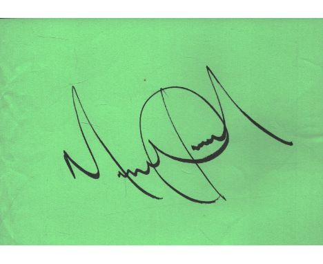 Michael Jackson signed 5x4inch autograph album page. Good condition. All autographs come with a Certificate of Authenticity. 