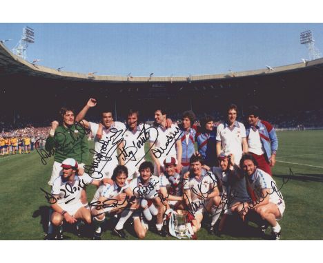 Football WEST HAM UNITED 1980 FA Cup winners multi signed  12 x 8 PHOTO : Col, depicting a superb image showing West Ham Unit