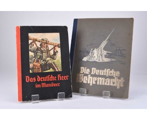 GERMANY, Third Reich. Two cigarette card albums, Die Deutsche Wehrmacht and Das Deutsche Heer im Manover, filled with content