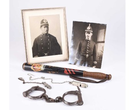 POLICING INTEREST - A group comprising a Metropolitan Police whistle by J.Hudson &amp; Co, 94 Birmingham Street, Birmingham, 