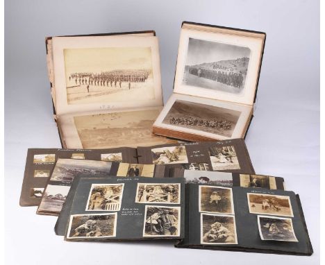 A group of five military-related photograph albums, including four relating to Major-General Sir Kenneth Gray Buchanan, Seafo