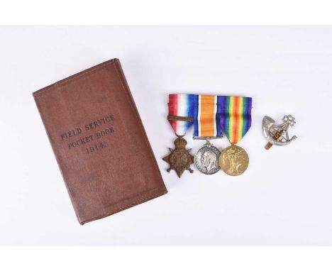 LOCAL INTEREST - A First World War medal trio to 8184 Private William Owen, King's Shropshire Light Infantry. 1914 Mons Star 