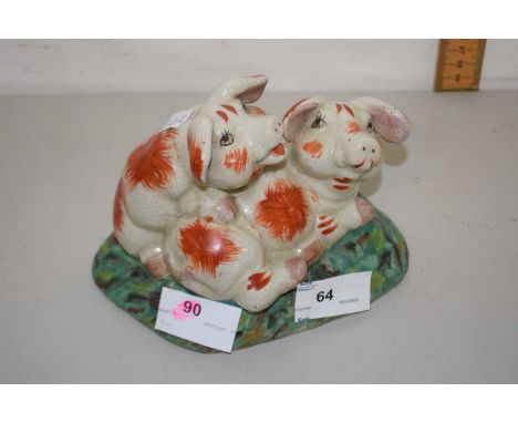 Staffordshire style model of pigs
