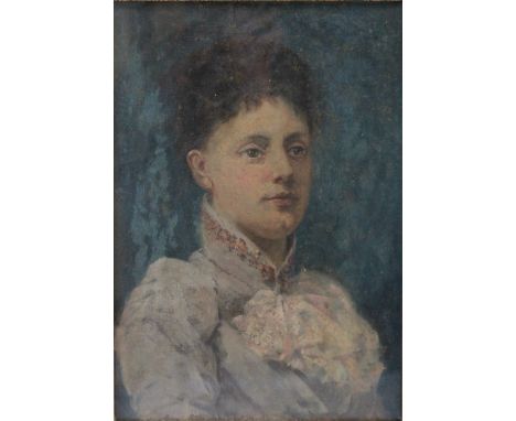 NINETEENTH CENTURY ENGLISH SCHOOL, portrait study of a young woman, unsigned, oil on canvas, laid on board, framed and glazed