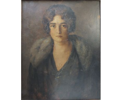 EARLY 20TH CENTURY CONTINENTAL SCHOOL, portrait study of a young woman, oil on canvas laid on board, unsigned, framed, 69 x 5